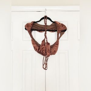 Isa Boulder Brown Nylon Tank Top